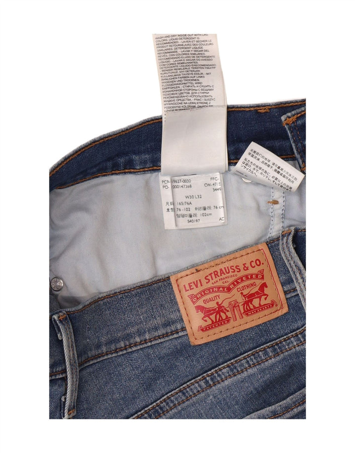 Damskie jeansy LEVI'S 312 Shaping W30 L30 Niebieska bawełna