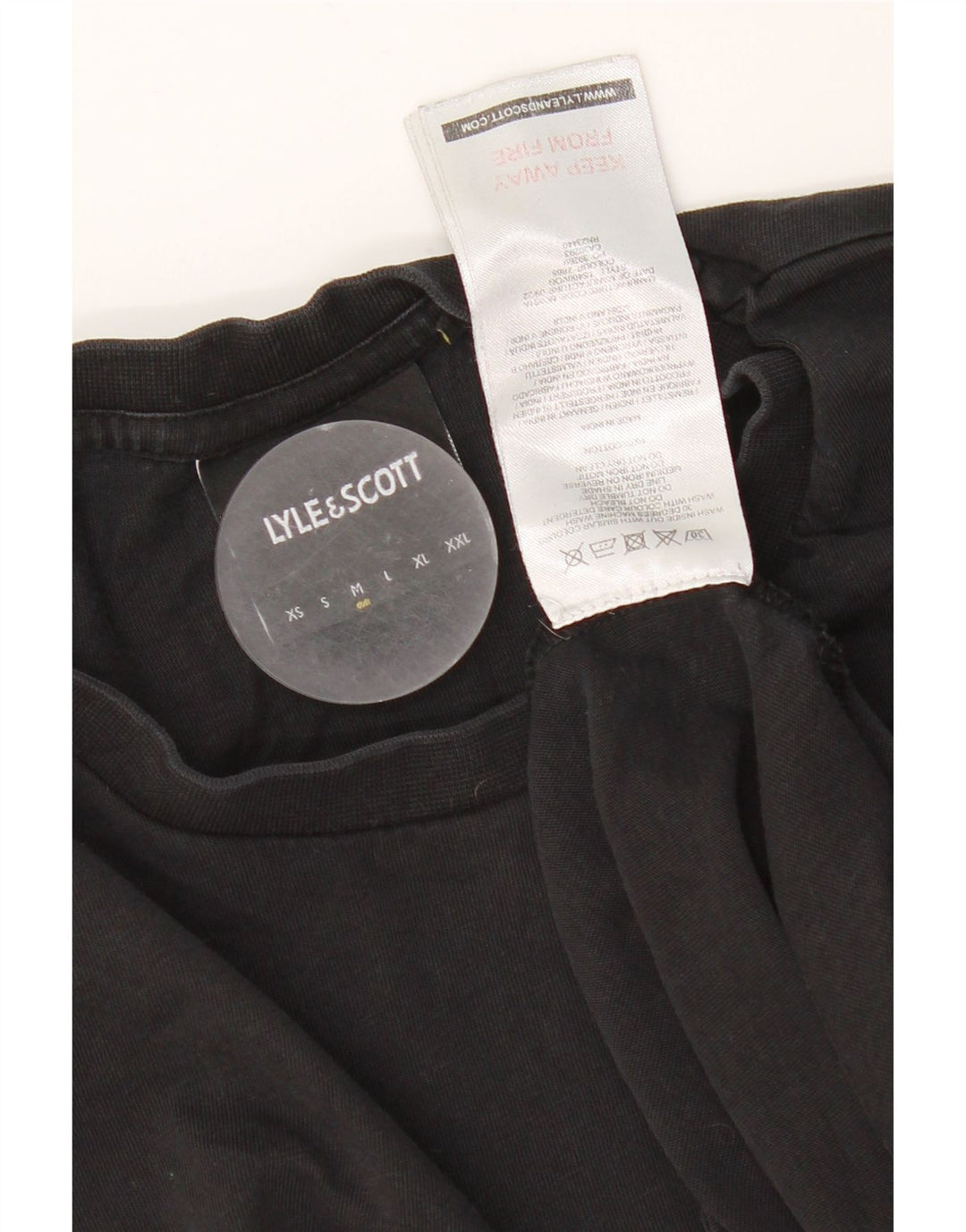 T-shirt męski Lyle & Scott, średni czarny, bawełniany