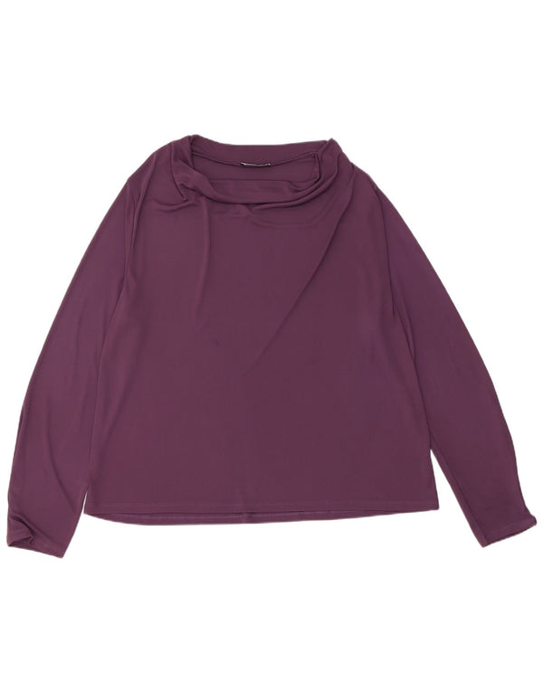 Regularny top damski Zara z długim rękawem, UK 18 XL, fioletowy