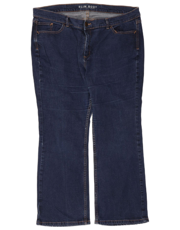 Jeansy Marks & Spencer Damskie Slim Bootcut UK 20 2XL W40 L27 Niebieskie Bawełniane