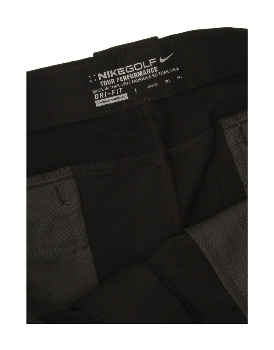 Męskie spodnie chino Nike Dri Fit Straight W38 L30 Czarny poliester