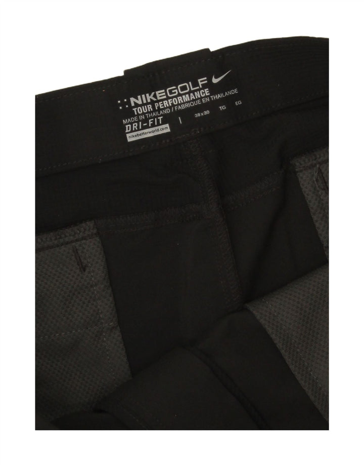 Męskie spodnie chino Nike Dri Fit Straight W38 L30 Czarny poliester