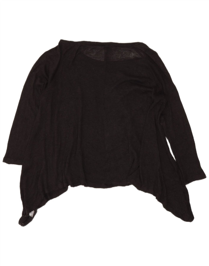 Damska prześwitująca asymetryczna tunika Massimo Dutti UK 20 2XL w kolorze czarnym ze sztucznego jedwabiu