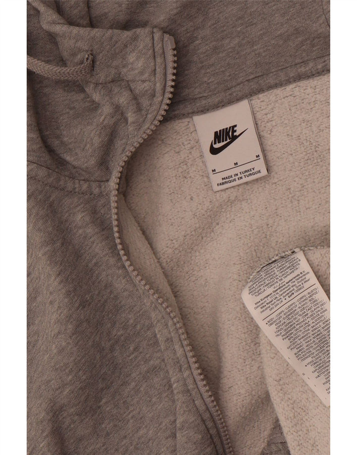 Damski sweter z kapturem i zamkiem błyskawicznym Nike, UK 14, średnioszary, bawełniany z plamkami