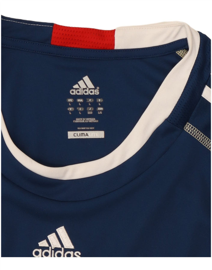 Adidas Męska koszulka Climalite Top, duża, granatowa, z poliestru