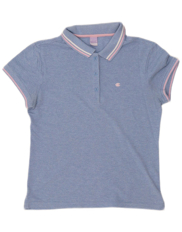 Damska koszulka polo Champion Heritage Fit UK 18 XL, niebieska bawełna