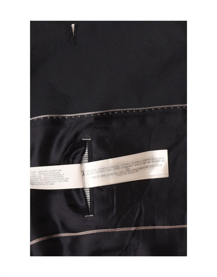 Męska marynarka zapinana na 2 guziki Massimo Dutti EU 48 Średni granatowy w prążki