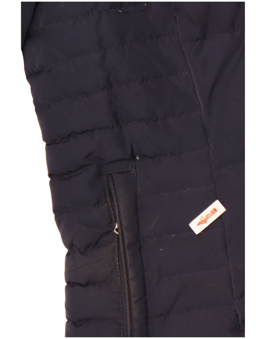 Crew Clothing Damska ocieplana kurtka z kapturem UK 16, duża, granatowa, poliester