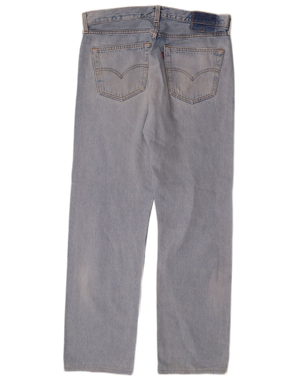 Męskie proste dżinsy LEVI'S W34 L29 Niebieskie bawełniane