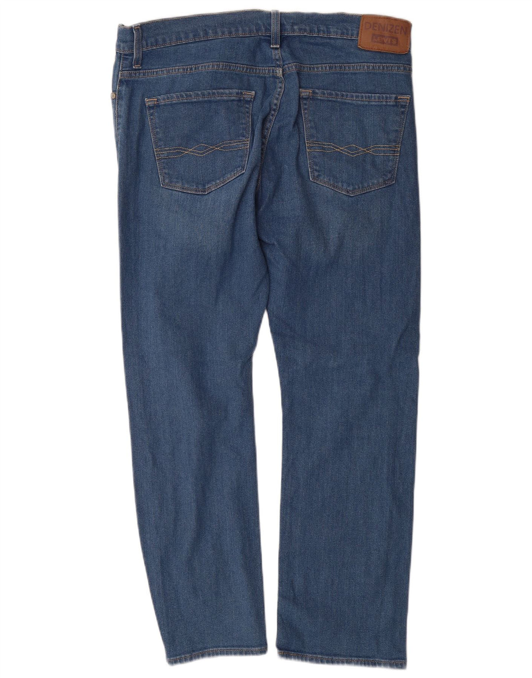 LEVI'S Mens Denizen Straight Jeans W34 L30 Blue Cotton