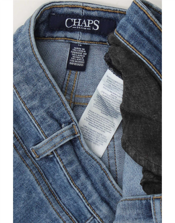 Damskie spodenki jeansowe Chaps US 14 XL W36 Niebieskie kropki, bawełniane