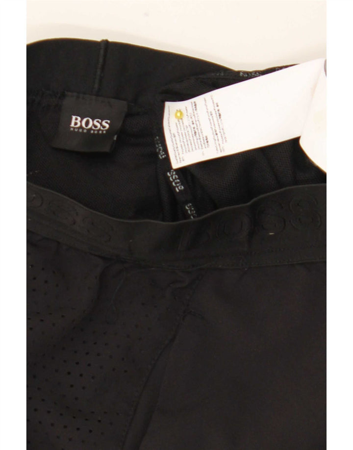 Męskie spodenki sportowe Hugo Boss, małe, czarne, poliestrowe