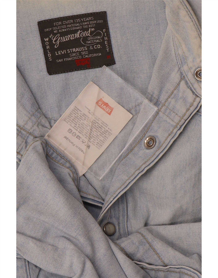 Męska koszula dżinsowa Levi's, średnia niebieska, bawełniana
