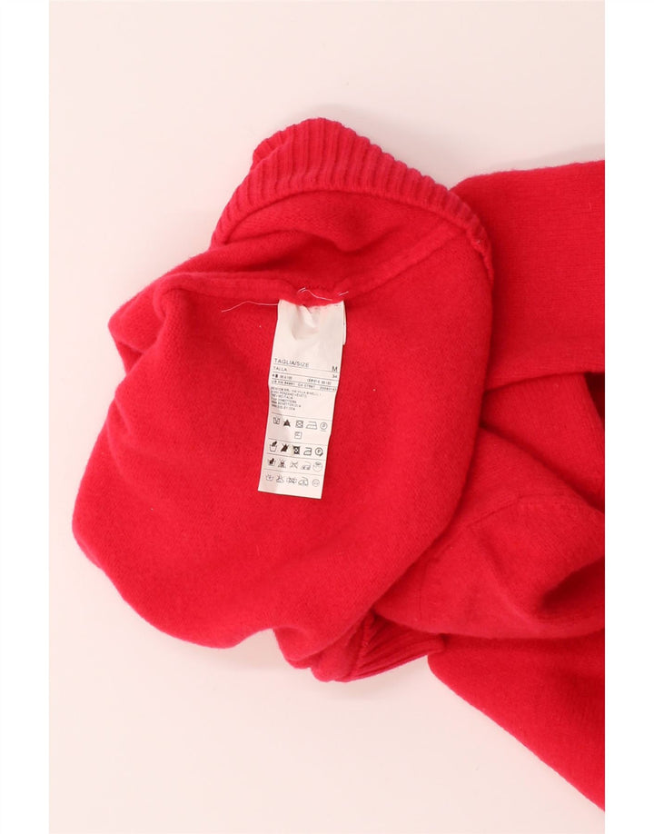 BENETTON Womens Crew Neck Jumper Sweater UK 12 Medium Red Wool Vintage Benetton and Second-Hand Benetton from Messina Hembry 
