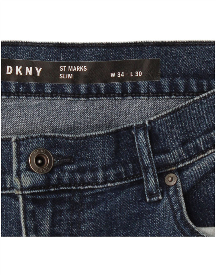Dżinsy męskie Dkny W34 L30 Niebieskie bawełniane