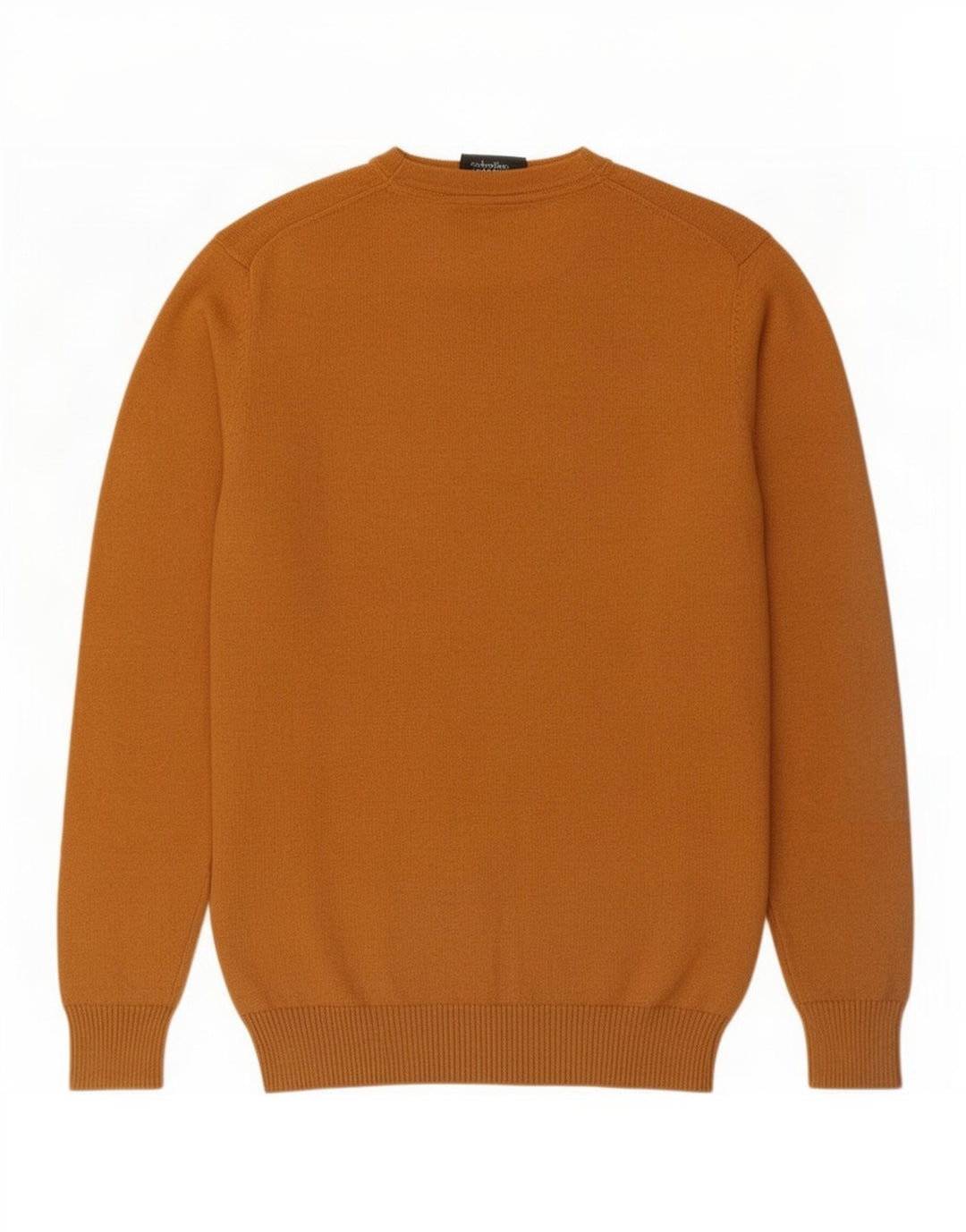 Męski sweter z okrągłym dekoltem Lyle & Scott, mały, brązowy, bawełniany