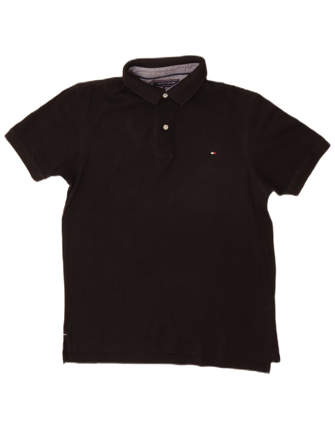 Męska koszulka polo Tommy Hilfiger, duża, czarna, bawełniana