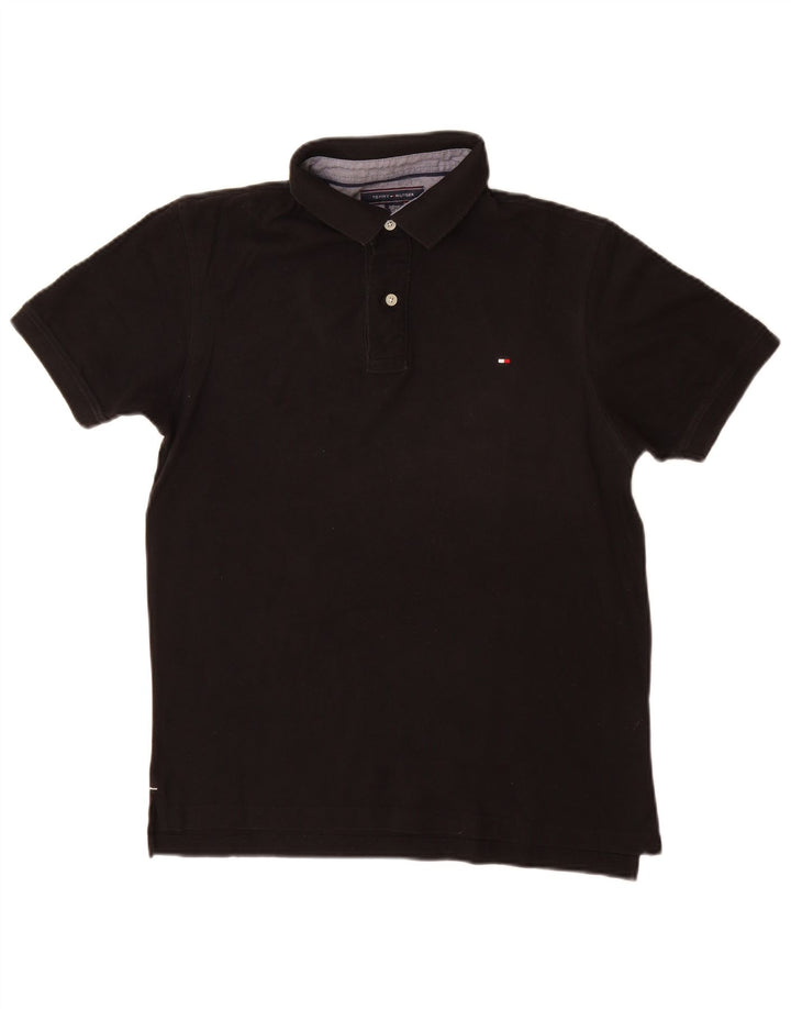 Męska koszulka polo Tommy Hilfiger, duża, czarna, bawełniana