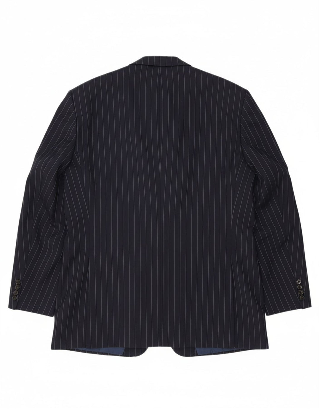 HUGO BOSS Mens 2 Button Blazer Jacket EU 54 2XL Navy Blue Pinstripe