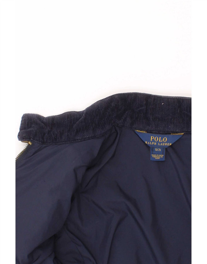 Pikowana kurtka dziewczęca Polo Ralph Lauren 6-7 lat, mała, granatowa, poliester