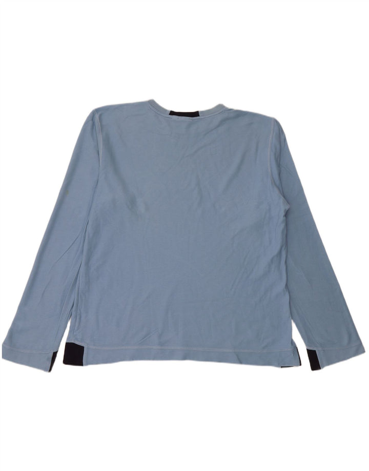 Męska koszulka z grafiką PUMA z długim rękawem XL, niebieska, bawełniana