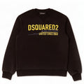 Dsquared2 Chłopięca bluza z grafiką, 9-10 lat, czarna bawełna