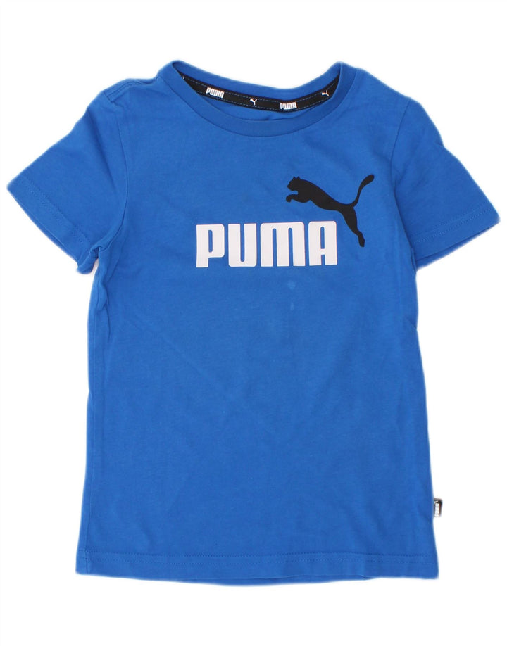 Chłopięca koszulka z grafiką Puma, 3-4 lata, niebieska