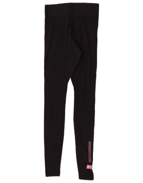 Damskie legginsy Nike Graphic Crop UK 4 XS w kolorze czarnym