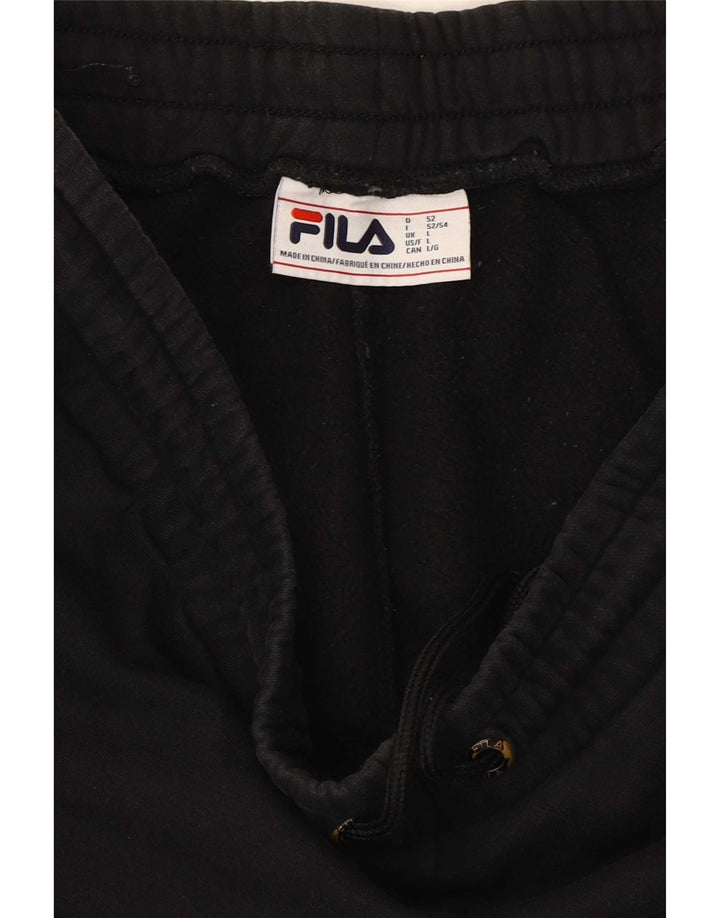 Męskie spodnie dresowe Fila Cargo Joggers, duże, czarne, bawełniane