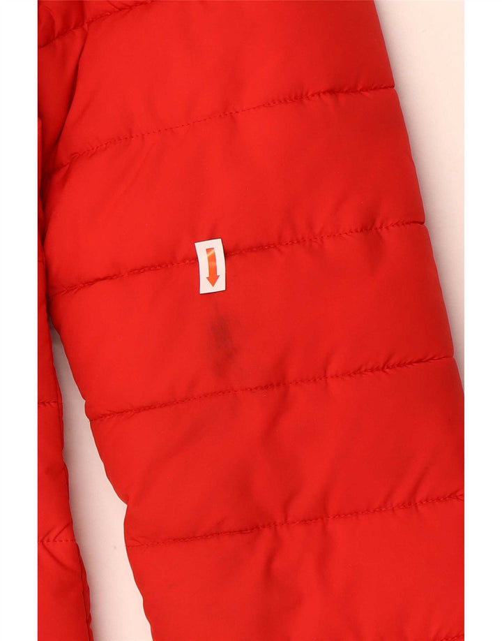 Damski ocieplany płaszcz z kapturem Superdry UK 8, mały, czerwony poliester