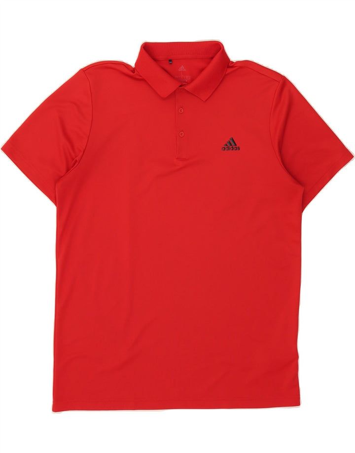ADIDAS Mens Polo Shirt Large Red Polyester Vintage Adidas and Second-Hand Adidas from Messina Hembry 