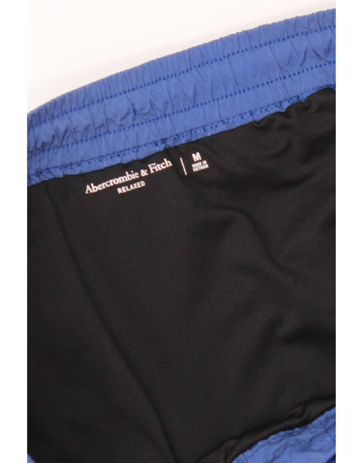Męskie spodenki sportowe Abercrombie & Fitch o swobodnym kroju, średnioniebieskie