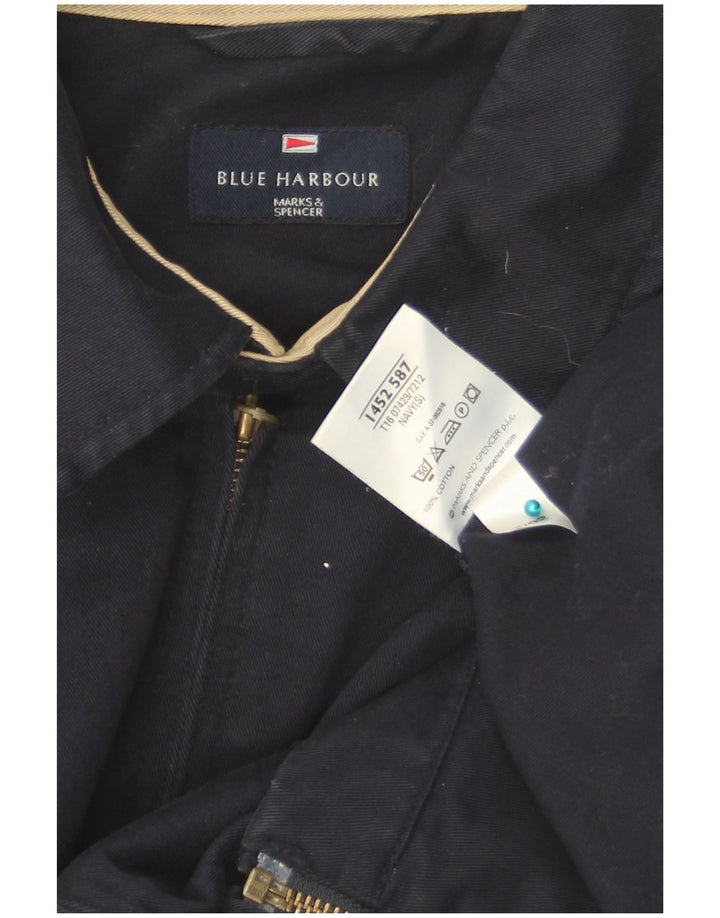 Marks & Spencer Męska niebieska kurtka bomber Harbor UK 36, mała granatowa