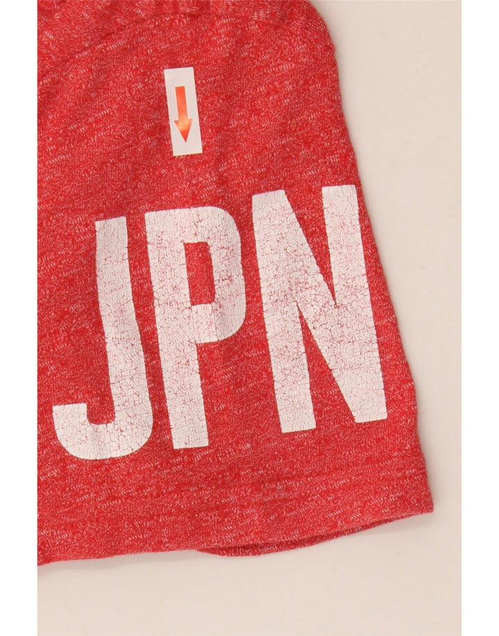 Męski T-shirt z grafiką Superdry, mały, bawełniany w czerwone plamki