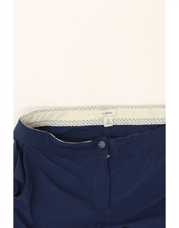 L.L.BEAN Womens Cargo Shorts US 10 Large W32 Navy Blue Nylon Vintage L.L.Bean and Second-Hand L.L.Bean from Messina Hembry 