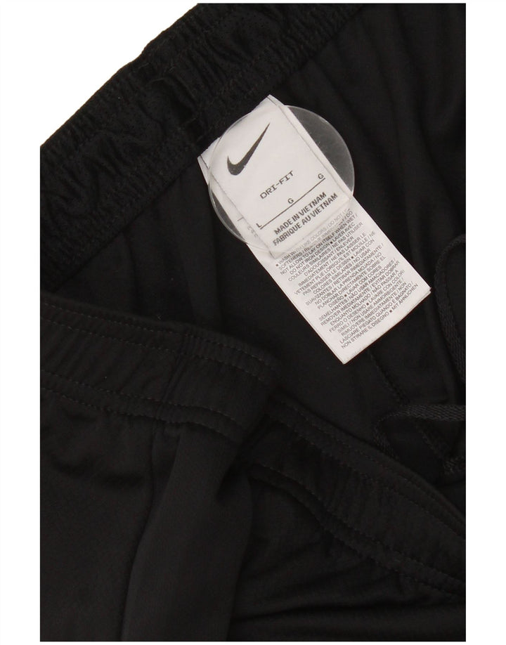 Męskie spodenki sportowe Nike Dri Fit, duży czarny poliester z blokami kolorów