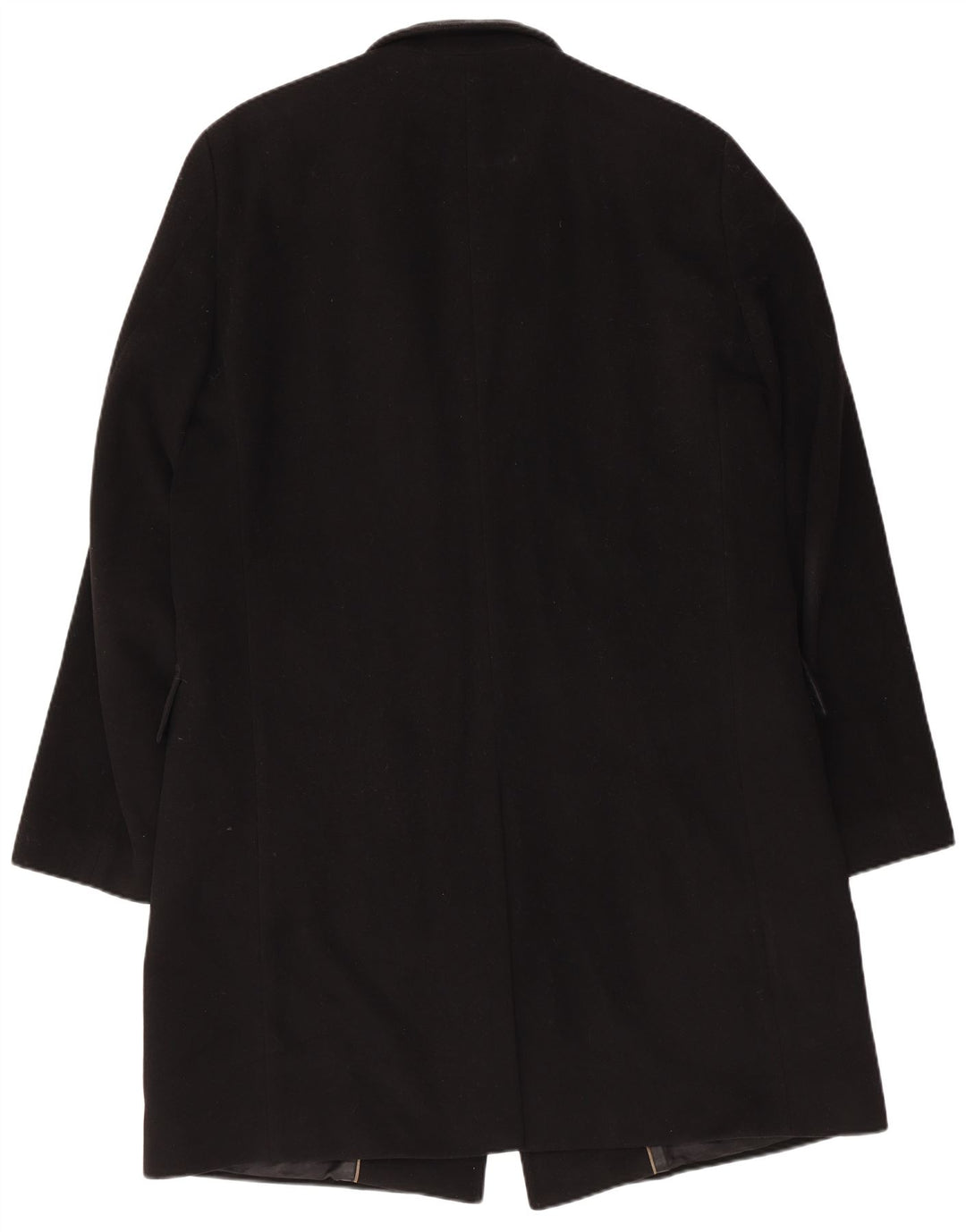 Płaszcz męski Hugo Boss IT 54 2XL Czarna dziewicza wełna