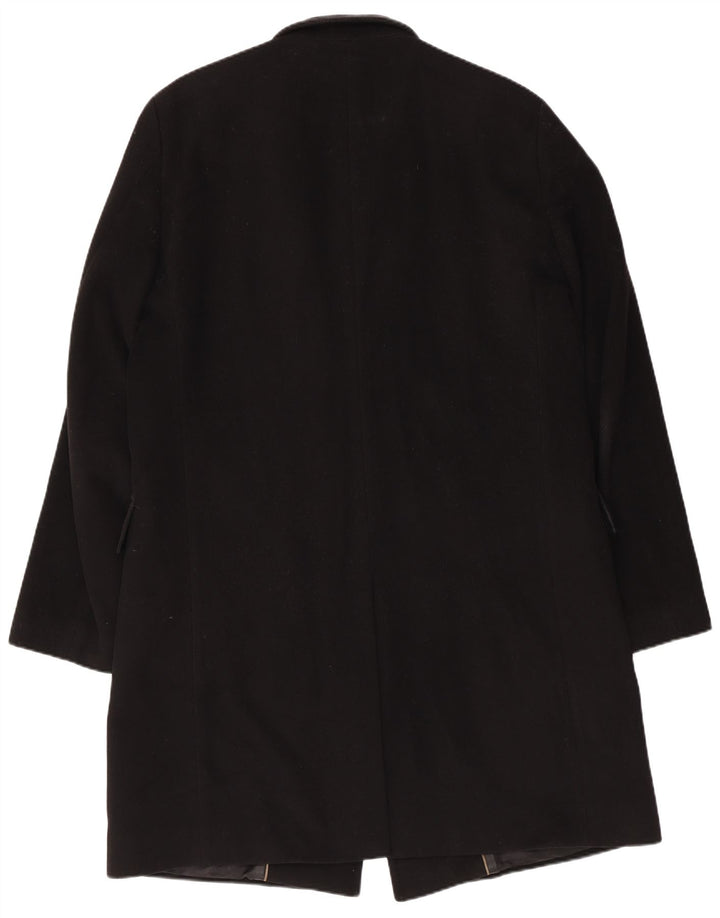 Płaszcz męski Hugo Boss IT 54 2XL Czarna dziewicza wełna