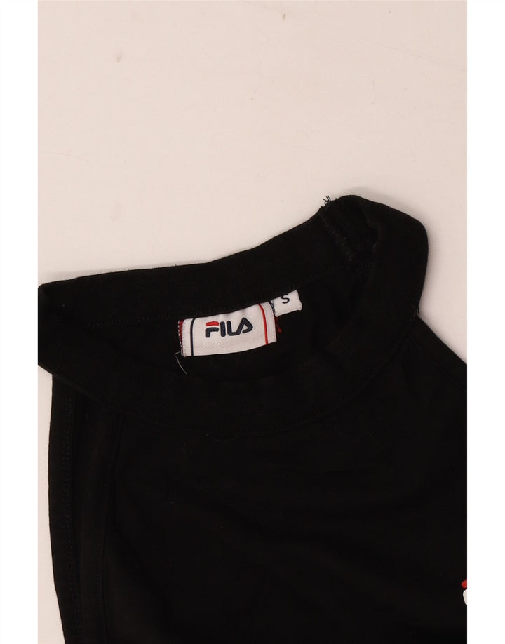 Damski top Fila Graphic Crop Halter UK 10 Small Black Colorblock