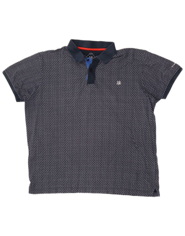 Męska koszulka polo Harmont & Blaine 2XL, granatowa, geometryczna bawełna