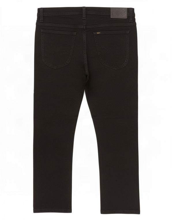 Damskie jeansy Lee Luke Slim Cropped W34 L24 Czarne bawełniane