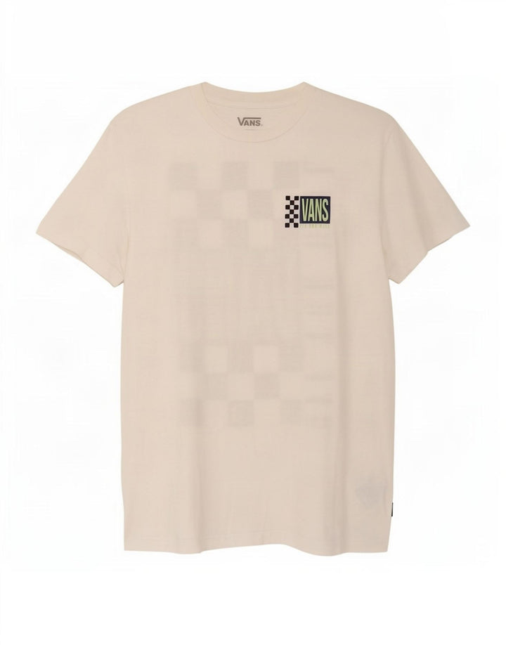Męski T-shirt z grafiką Vans, mały, biały, bawełniany