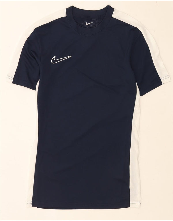 Męski T-shirt Nike Dri Fit Slim Top XS Granatowy poliester z blokami kolorów