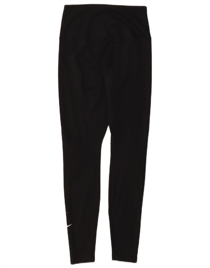 NIKE Womens Dri Fit Leggings UK 10 Small  Black Polyester