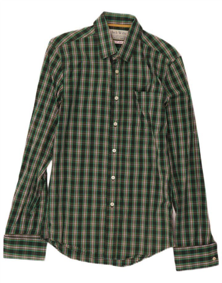 Koszula męska Jack Wills XS, bawełniana w zieloną kratkę