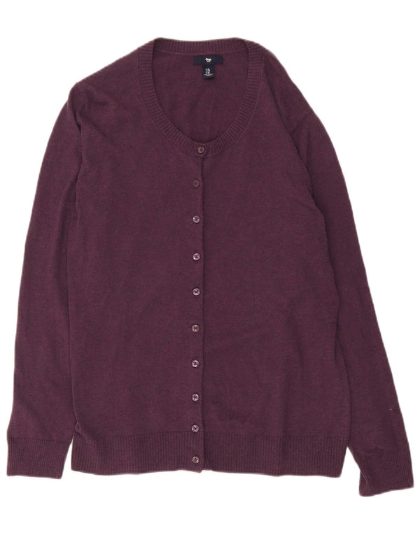 Sweter damski Gap Cardigan UK 18 XL, fioletowa bawełna