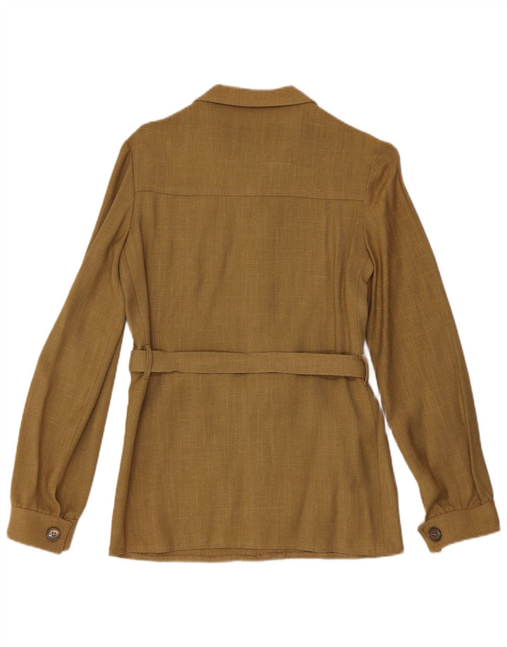Damska koszula wierzchnia w stylu vintage IT 42, średnia khaki, wiskoza, klasyczna