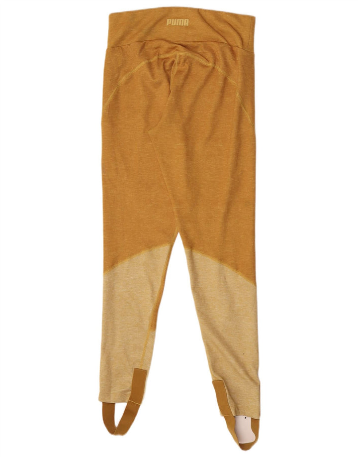 Damskie legginsy Puma Stirrup UK 14, duży, żółty poliester z blokami kolorów