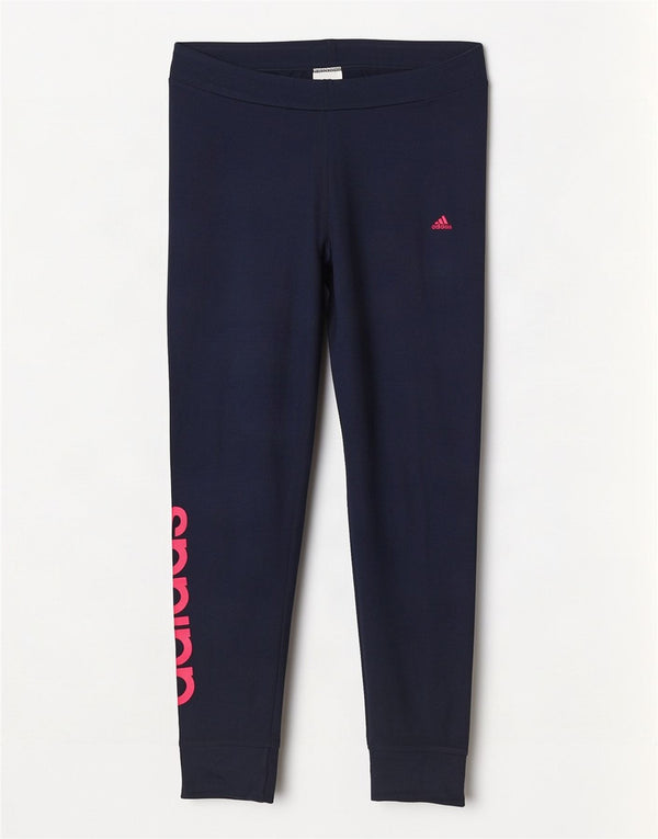 Damskie legginsy Adidas Climalite Graphic UK 16/18, duże, granatowe, bawełniane