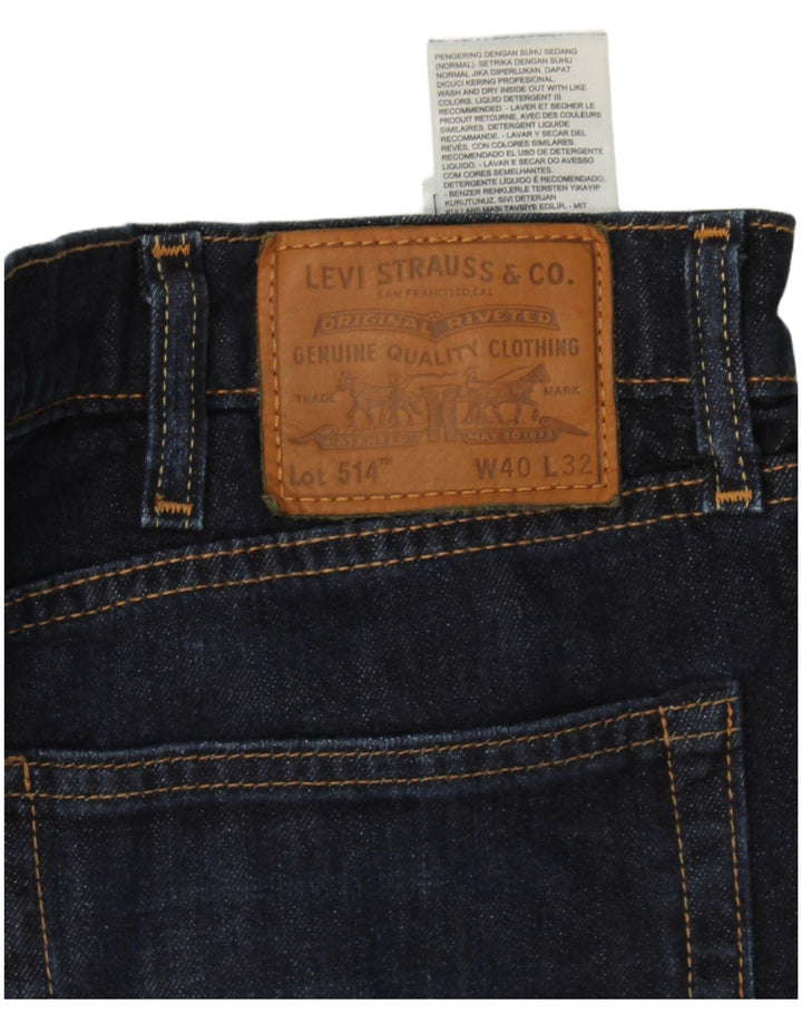 Męskie dżinsy Levi's 514 Straight W40 L32 Granatowa bawełna